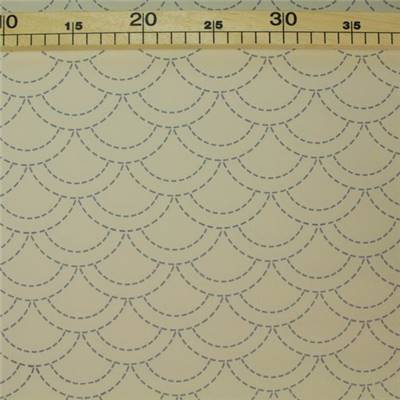 TISSU SASHIKO IMPRIME - 110 CM - COTON - MINI 5 M - COL 7 ECRU