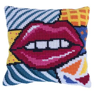 COUSSIN POINT DE CROIX LADYBIRD - PATCHWORK KISS - 40 X 40 CM