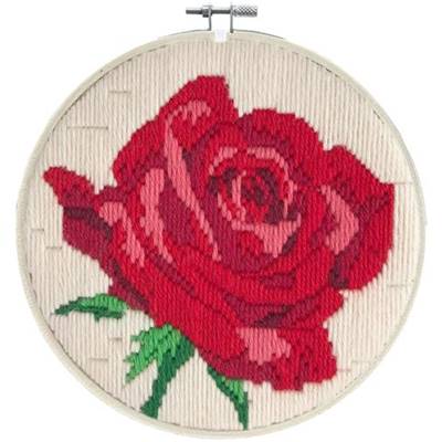 KIT POINT LANCE LADYBIRD ROSE ROUGE - DIA. 15 CM - AVEC TAMBOUR