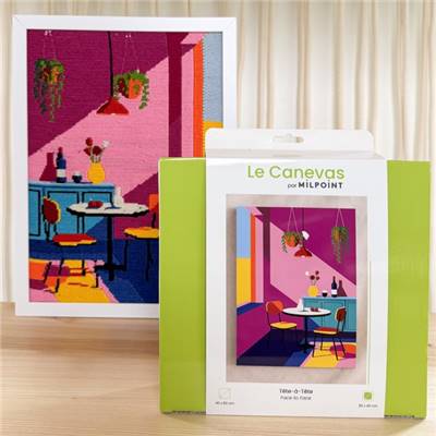 KIT CANEVAS COMPLET - DESSIN 30 X 40 CM - TETE-A-TETE