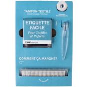 TAMPON TEXTILE MINE STAMP - 1M RUBAN + 20 ETIQUETTES + JEU LETTRES 