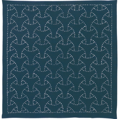 COUPON TISSU SASHIKO 33 x 66 CM -HANAFUKIN 203 +AIGUILLE+ FIL SASHIKO