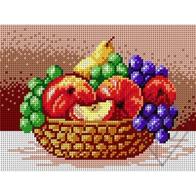 CANEVAS ANTIQUE 18 X 24 CM - PANIER DE FRUITS