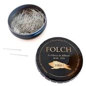 EPINGLES COUTURE N°8 - BOITE DE 25G - TISSU LEGER ET MOYEN - FOLCH