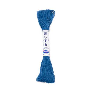 FIL SASHIKO UNI - COL 10 - BLEU  - LOT DE 6 ECH. DE 20 M