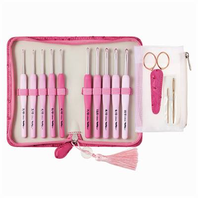 SET CROCHETS ETIMO ROSE MANCHES ERGONOMIQUES - TULIP