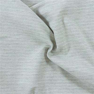 FLANELLE COTON BIO - 150 CM - RAYURES ECRUES FOND GRIS