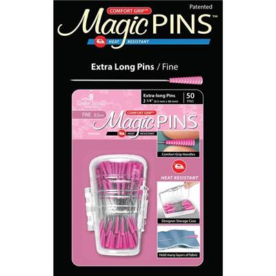EPINGLES EXTRA LONGUES "FINE" MAGIC PINS - BOITE DE 50 