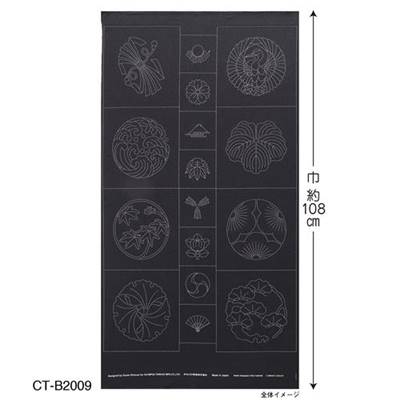 COUPON PANNEAU 61X108 CM TSUMUGI B2009 NOIR IMPRIME 