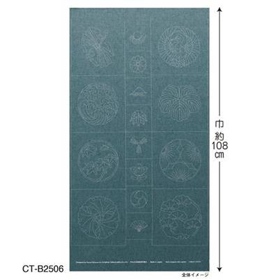 COUPON PANNEAU 61X108 CM TSUMUGI B2506 GRIS VERT IMPRIME 