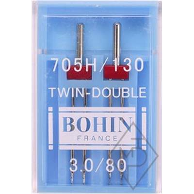 AIGUILLES MACHINE BOHIN TALON PLAT - DOUBLE TWIN - AM705 3.0/80