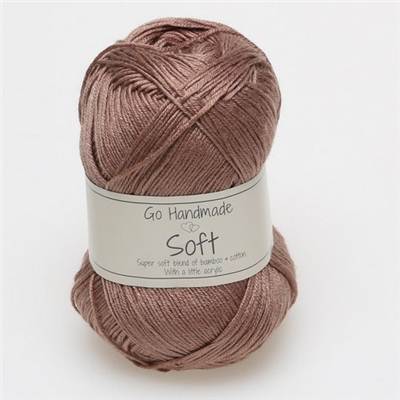 FIL A TRICOTER GOHANDMADE SOFT - BRUN - PELOTE 50 G