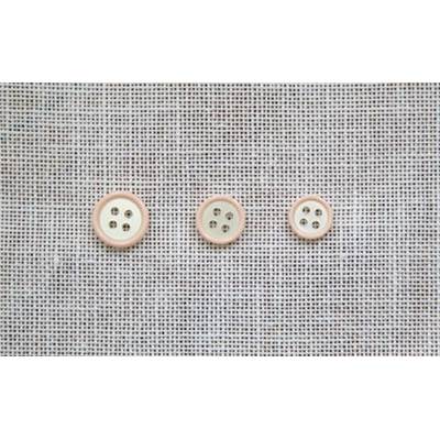 LOT 30 BOUTONS LISERE 9 MM - ROSE PALE