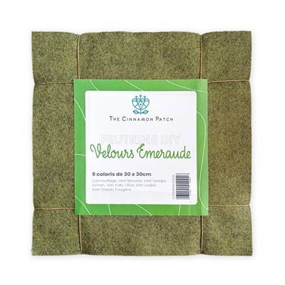 PACK XL EMERAUDE - 9 COLORIS DE FEUTRINE 30x30cm EN CAMAIEUX