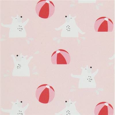 TISSU PLOUF ! -100% COTON - 110 CM -ROSE 