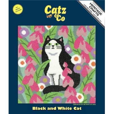 KIT POINT DE CROIX BLACK & WHITE CAT (A) 