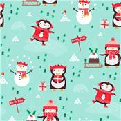 TISSU DASHWOOD STUDIO - COSY CHRISTMAS 2266 - COTON - 110 CM