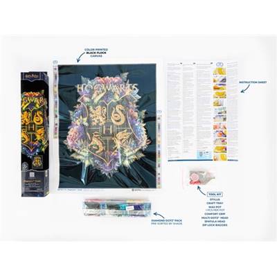 KIT BRODERIE DIAMANT HARRY POTTER - HOGWARTS CREST