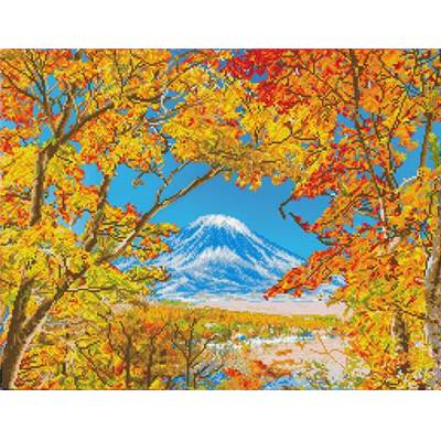 KIT BRODERIE DIAMANT - MONTAGNE EN AUTOMNE AU JAPON