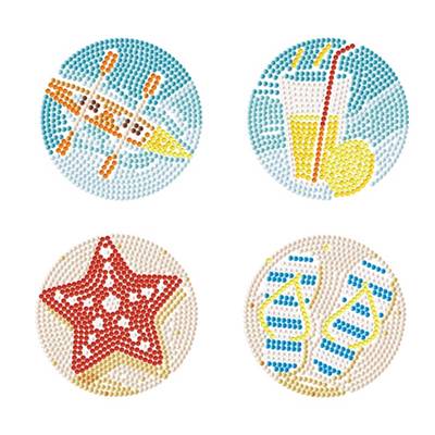 KIT BRODERIE DIAMANT 4 SOUS-VERRES - VACATION