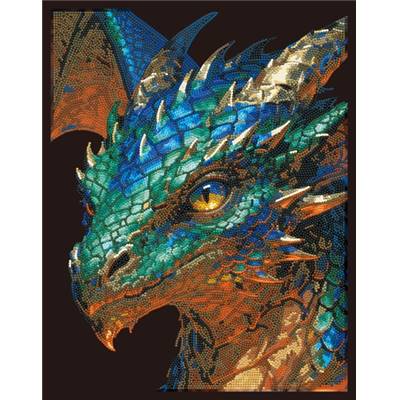 KIT BRODERIE DIAMANT NEON NOIR - KALEIDOSCOPE DRAGON