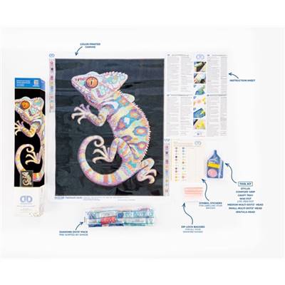 KIT BRODERIE DIAMANT NEON NOIR - PATCHWORK GECKO