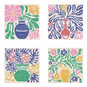 KIT BRODERIE DIAMANT MINI DOTZ - DECO VASES - PACK 4 DESSINS
