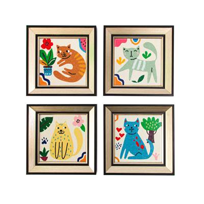 KIT BRODERIE DIAMANT MINI DOTZ - I LOVE CATS - PACK 4 DESSINS