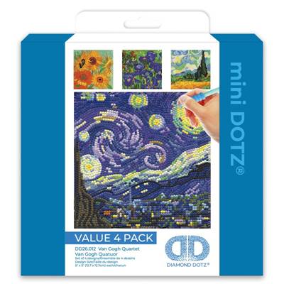 KIT BRODERIE DIAMANT MINI DOTZ - VAN GOGH QUARTET - PACK DE 4 