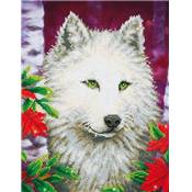 KIT BRODERIE DIAMANT - LE LOUP BLANC