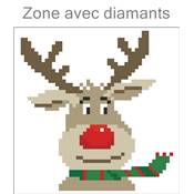 KIT BRODERIE DIAMANT COUSSIN NOEL - LE RENNE DE NOEL 