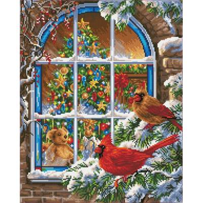 KIT BRODERIE DIAMANT SQUARES - CHRISTMAS WINDOW