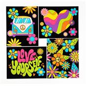 KIT BRODERIE DIAMANT DOTZIES FLOCK - 4 PEACE & LOVE