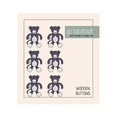 CARTE 6 BOUTONS BOIS - LAVABLES - SIMON & MATS LES CHATONS