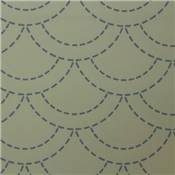 TISSU SASHIKO IMPRIME - 110 CM - COTON - MINI 5 M - COL 7 ECRU