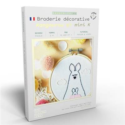 FRENCH KITS - BRODERIE DÉCORATIVE - KANGOUROU ET MINI K