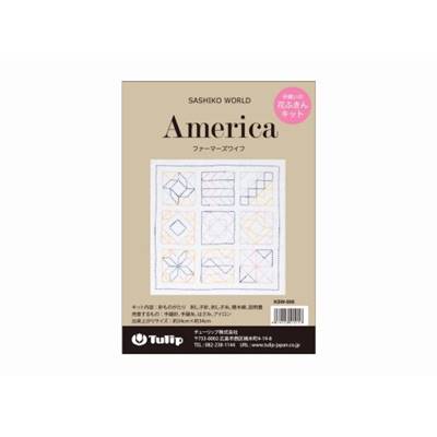 KIT A BRODER SASHIKO WORLD AMERICA FARMER'S WIFE - TULIP