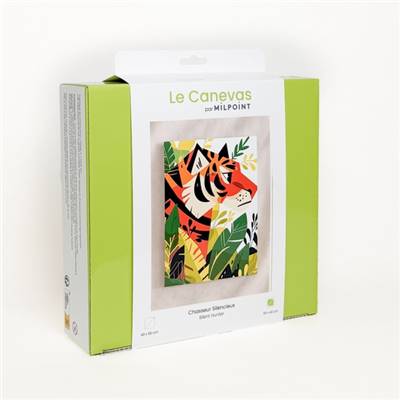 KIT CANEVAS COMPLET - DESSIN 30 X 40 CM - CHASSEUR SILENCIEUX