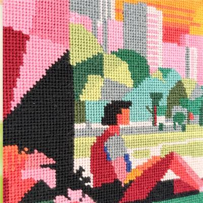 KIT CANEVAS COMPLET - DESSIN 40 X 50 CM - PARC AU CREPUSCULE