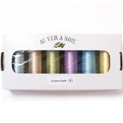 PACK 6 NUANCES SOIE OVALE - PASTEL - IDEAL PEINTURE A L'AIGUILLE