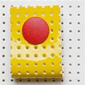 PRESSION A LA MAIN 13MM - SACHET DE 6 - PLASTIQUE ROUGE