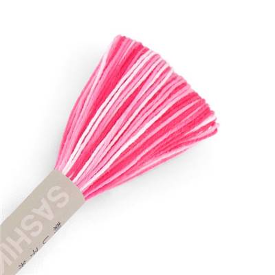 FIL SASHIKO MULTICOLORE - COL 58 - FUCHSIA - LOT DE 6 ECH. DE 20 M