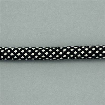 CORDE TRESSEE DAMIER NOIR - ECRU - LE SACHET DE 10 M Idéal pour anses