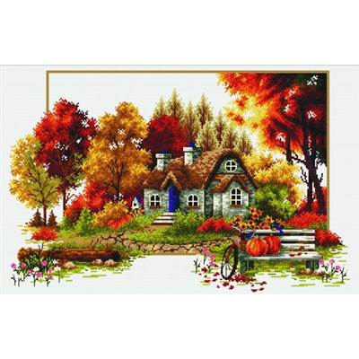 NO COUNT CROSS STITCH - LE COTTAGE EN AUTOMNE