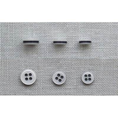 LOT 30 BOUTONS SANDWICH 11.5 MM - MARINE