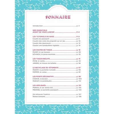 COUTURE CREATIVE BY JEN - 10 SACS ET ACCESSOIRES STYLES