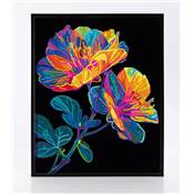 KIT BRODERIE DIAMANT NEON NOIR - FLORAL
