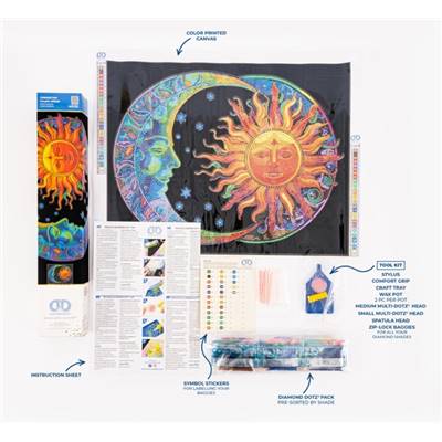 KIT BRODERIE DIAMANT NEON NOIR - CELESTIAL PAIR