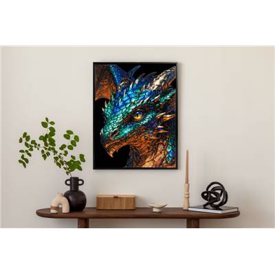 KIT BRODERIE DIAMANT NEON NOIR - KALEIDOSCOPE DRAGON
