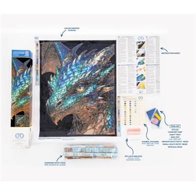 KIT BRODERIE DIAMANT NEON NOIR - KALEIDOSCOPE DRAGON